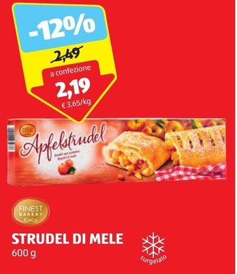 ALDI STRUDEL DI MELE 600 g offerta
