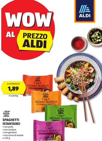 ALDI ASIA GREEN GARDEN SPAGHETTI ISTANTANEI 4 x 85 g offerta