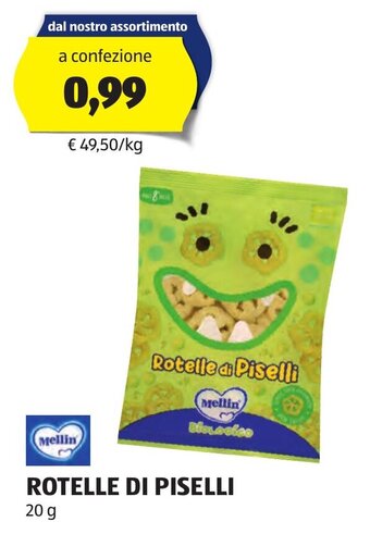 ALDI ROTELLE DI PISELLI 20 g offerta