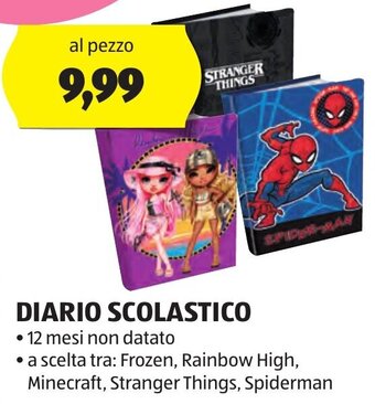 ALDI DIARIO SCOLASTICO • 12 mesi non datato offerta