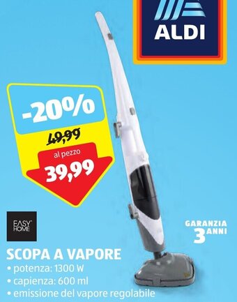 EASY HOME SCOPA A VAPORE ● potenza: 1300 W • capienza: 600 ml