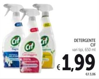 Spazio Conad DETERGENTE CIF vari tipi, 650 ml offerta