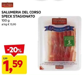 DPiù SALUMERIA DEL CORSO SPECK STAGIONATO 100 g offerta