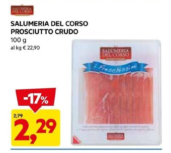 DPiù SALUMERIA DEL CORSO PROSCIUTTO CRUDO 100 g offerta