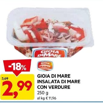 DPiù GIOIA DI MARE INSALATA DI MARE CON VERDURE 250 g offerta