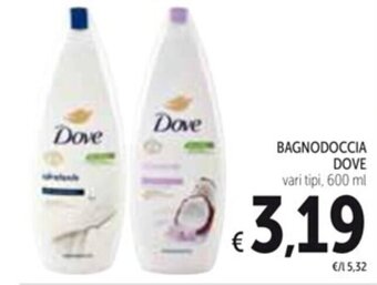 Spazio Conad BAGNODOCCIA DOVE vari tipi, 600 ml offerta