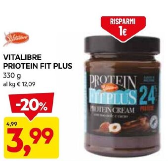 DPiù VITALIBRE PRIOTEIN FIT PLUS 330 g offerta