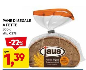 DPiù PANE DI SEGALE A FETTE 500 g offerta