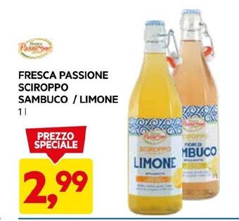 DPiù FRESCA PASSIONE SCIROPPO SAMBUCO / LIMONE 1 L offerta