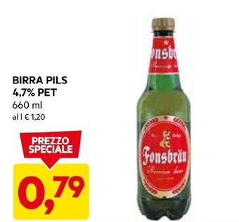 DPiù BIRRA PILS 4,7% PET 660 ml offerta