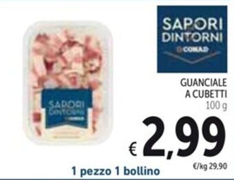 Spazio Conad GUANCIALE A CUBETTI 100 g offerta