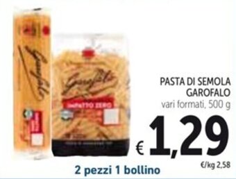 Spazio Conad PASTA DI SEMOLA GAROFALO vari formati, 500 g offerta