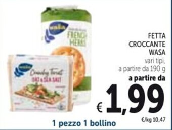 Spazio Conad FETTA CROCCANTE WASA 190 g offerta