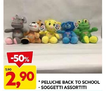 DPiù PELUCHE BACK TO SCHOOL - SOGGETTI ASSORTITI offerta