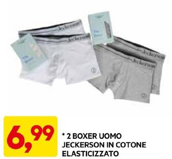 DPiù * 2 BOXER UOMO JECKERSON IN COTONE ELASTICIZZATO offerta