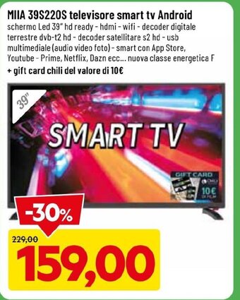 DPiù MIIA 39S220S televisore smart tv Android offerta