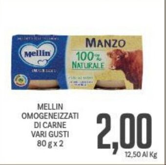 Supermercati Piccolo MELLIN OMOGENEIZZATI DI CARNE VARI GUSTI 80 g x 2 offerta