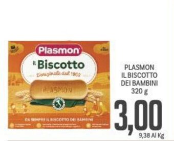 Supermercati Piccolo PLASMON IL BISCOTTO DEI BAMBINI 320 g offerta