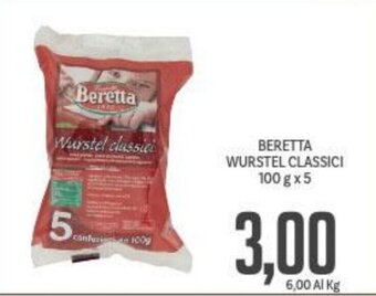 Supermercati Piccolo BERETTA WURSTEL CLASSICI 100 g x 5 offerta