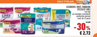 Conad Lines assorbenti pants pannolini specialist offerta