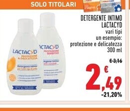 Conad Lactacyd detergente intimo offerta