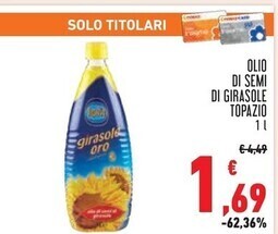 Conad Topazio olio di semi di girasole offerta