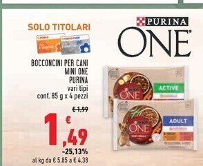 Conad Superstore Purina bocconcini per cani mini one offerta