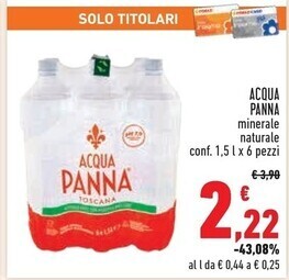 Conad Superstore Acqua panna minerale offerta