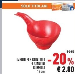 Bormioli rocco imbuto per barattoli 4 stagioni