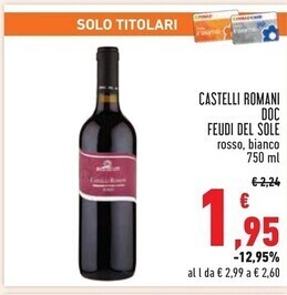 Conad Superstore Feudi del sole castelli romani doc offerta