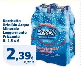 Rocchetta brio blu acqua minerale leggermente frizzante
