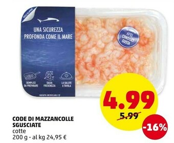 PENNY Code Di Mazzancolle Sgusciate offerta