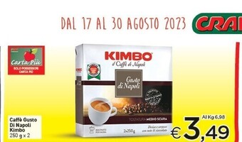 Crai Kimbo caffè gusto di napoli offerta