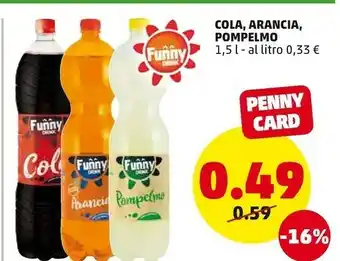 PENNY Funny drink Cola, Arancia, Pompelmo offerta