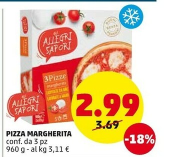 PENNY Gli Allegri Sapori Pizza Margherita offerta