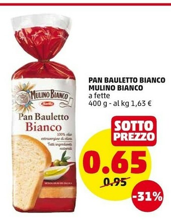 PENNY Mulino Bianco Pan Bauletto Bianco 400 G(ml) offerta