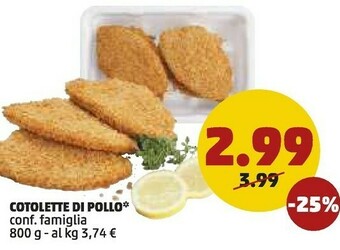 PENNY Cotolette Di Pollo offerta