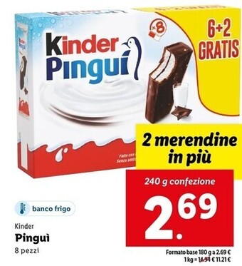 Lidl Kinder pinguì offerta
