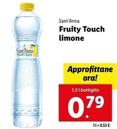 Lidl Sant'anna fruity touch limone offerta