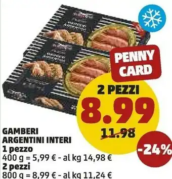 PENNY Gamberi Argenti Interi offerta