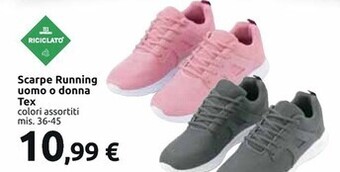 Carrefour Market Tex scarpe running uomo o donna offerta