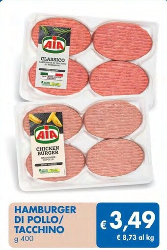 MD Discount Aia hamburger di pollo / tacchino offerta