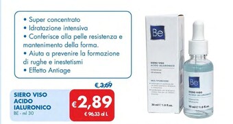 MD Discount Be siero viso acido ialuronico offerta