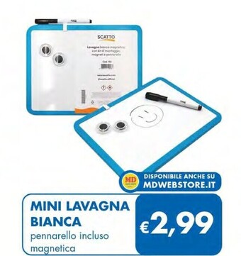 MD Discount Mini lavagna bianca offerta
