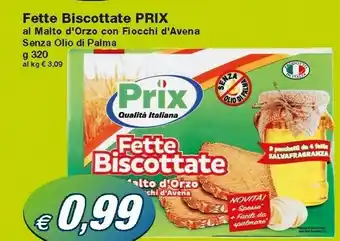 Alpro Prix - Fette Biscottate Al Malto D'Orzo Con Fiocchi D'Avena 320 G(ml)