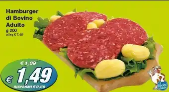 Prix Quality Hamburger Di Bovino Adulto offerta
