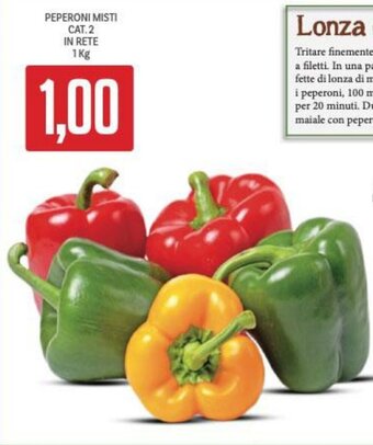 Supermercati Piccolo PEPERONI MISTI CAT.2 IN RETE 1kg offerta