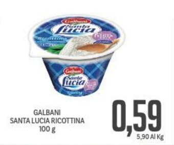 Supermercati Piccolo GALBANI SANTA LUCIA RICOTTINA 100 g offerta