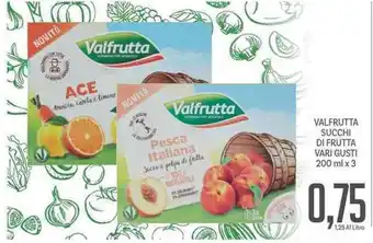 Supermercati Piccolo Valfrutta Succhi di Frutta 200ml x 3 offerta