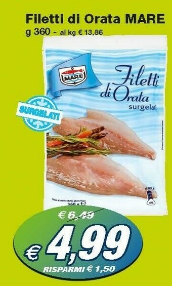 Prix Quality Mare Filetti Di Orata offerta